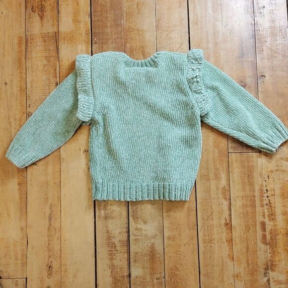 Jessica Simpson sweater 3T green knit long sleeve spring boho saint Patrick day - Picture 5 of 5